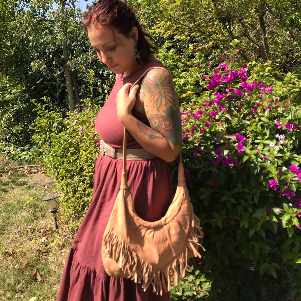 Vintage Leather Fringe Bag - Picture 7 of 11
